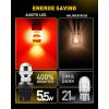 imageAUXITO 3157 LED Bulb White Reverse Lights Super Bright 3156 3056 3057 4157 3047 4057 3457 4114 LED Bulb with Projector for Backup Reverse DRL Signal Parking Brake Tail Lights Pack of 2Strobe Flashing Red