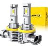 imageAUXITO H4 LED Bulb 9003 Light Bulbs 48000LM 99 Vehicle Fit Dual Turbo Cooling Fan Plug N Play 3MIN Installation 20Year LifespanH11H9H8