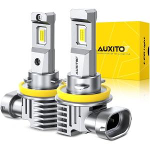 imageAUXITO H4 LED Bulb 9003 Light Bulbs 48000LM 99 Vehicle Fit Dual Turbo Cooling Fan Plug N Play 3MIN Installation 20Year LifespanH11H9H8