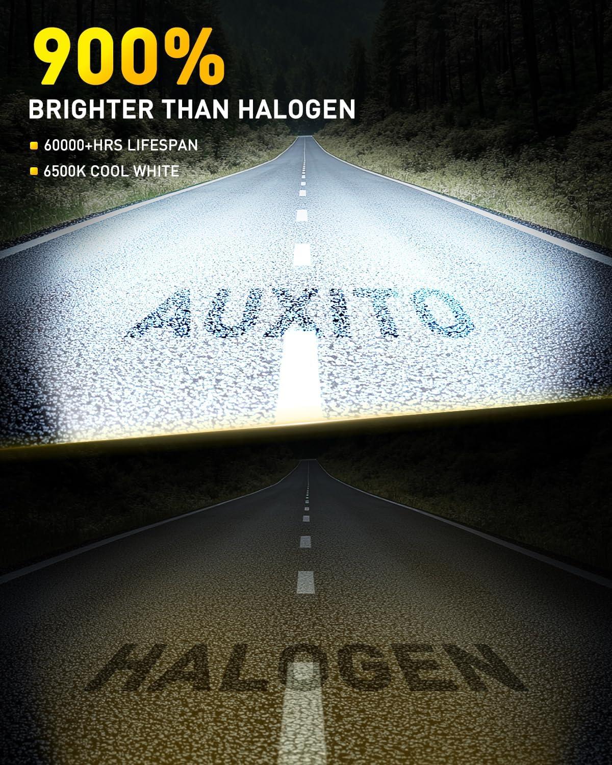 imageAUXITO H7 Bulbs 900 h7ll LED Super Bright Mini Size Plug N Play Long Lifespan 2PCSH11B