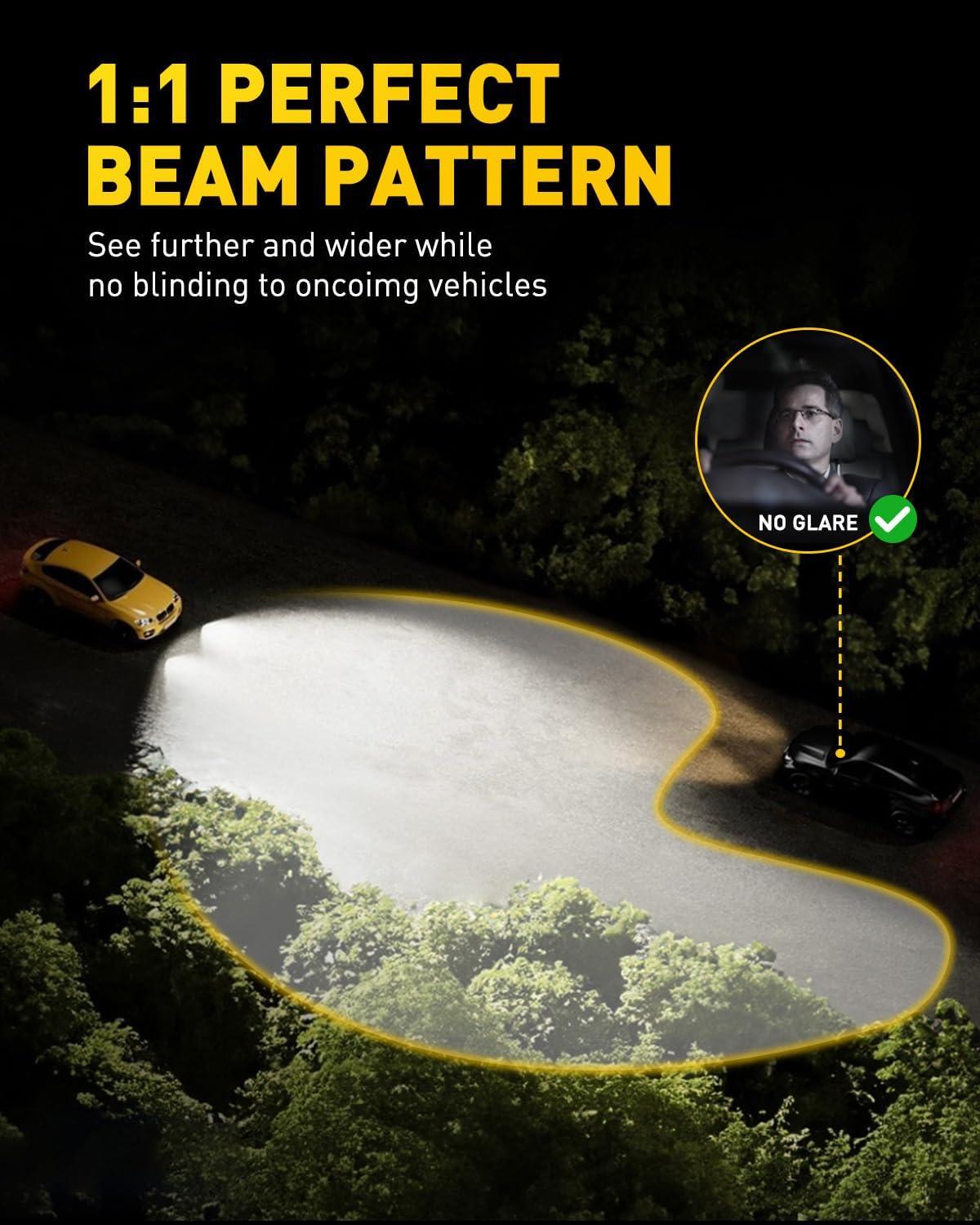 imageAUXITO H7 Bulbs 900 h7ll LED Super Bright Mini Size Plug N Play Long Lifespan 2PCSH4