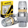 imageAUXITO 1156 LED Bulb White 7506 BA15S P21W LED Light Replacement with Projector for Backup Reverse Tail Brake DRL Turn Signal Parking Light Pack of 2Amber Yellow