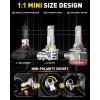 imageAUXITO 9007 LED Bulbs Combo 40000LM Super Brighter 11 Halogen Mini Size 6500K White HB5 Driving Light Bulbs Plug and PlayPack of 290059006