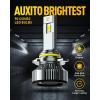 imageAUXITO 9007 LED Bulbs Combo 40000LM Super Brighter 11 Halogen Mini Size 6500K White HB5 Driving Light Bulbs Plug and PlayPack of 29012