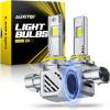 imageAUXITO 9007 LED Bulbs Combo 40000LM Super Brighter 11 Halogen Mini Size 6500K White HB5 Driving Light Bulbs Plug and PlayPack of 29006HB4