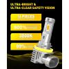 imageAUXITO H11H8H16 Yellow LED Fog Light Bulbs 800 Brightness 3000K Amber Yellow Driving Fog lights 11 Mini Size Front Fog Lamps Nonpolarity Play and Plug Pack of 2H11H16H8 Yellow