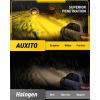 imageAUXITO H11H8H16 Yellow LED Fog Light Bulbs 800 Brightness 3000K Amber Yellow Driving Fog lights 11 Mini Size Front Fog Lamps Nonpolarity Play and Plug Pack of 2H11H16H8 Yellow