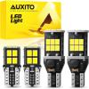 imageAUXITO 194 168 LED Bulb ampamp 921 912 W16W LED Bulb Combo Kit Error free for 2825 W5W Led License Plate LightDomeMapTrunk Light and 906 T15 led Backup Reverse Light6000K White Pack of 4