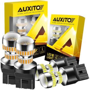 imageAUXITO 7440 7443 7444 LED Bulbs in 6000K Xenon White and Amber Yellow 4 Bulbs in Total