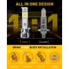 imageAUXITO H1 Bulbs 1000 Brighter 6500K White Illumination Factory Halogen Size Match Simple Plug and Play 99 Vehicle Compatible Pack of 2