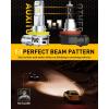 imageAUXITO H11 LED Bulbs H8 H9 HiLow Beam 50000LM 900 Super Bright 6500K Cool White Plug ampamp Play for Car SUV Truck 3 Min Install Pack of 2H11 H8 H9