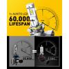 imageAUXITO H7 LED Bulb 500 Brighter UltraBright 6500K White 11 Mini Size No Adapter Required Plug N Play Long Lifespan No Flicker 99 Compatibility 2PCS90059006