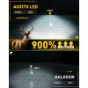 imageAUXITO H7 LED Bulb 500 Brighter UltraBright 6500K White 11 Mini Size No Adapter Required Plug N Play Long Lifespan No Flicker 99 Compatibility 2PCSH11H9H16H8
