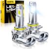 imageAUXITO 9007 Light Bulbs 50000LM 900 Super Bright 60000 Hours Life Service 6500K Cool White 11 Mini Size Wireless HB5 Halogen Replacement Plug ampamp Play Pack of 29005HB3