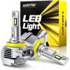 imageAUXITO H11 Bulbs 6500K White 1000 Brightness Super Bright H8 H9 Bulbs Plug N Play 60000Hrs Lifespan No Flicker 99 Compatibility Pack of 2H11