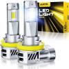 imageAUXITO H11 H8 LED Bulbs Real Mini Size 40000LM Fog Light Bulbs 50000 Hours Lifespan Direct Insert PlugNPlay Pack of 2