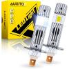 imageAUXITO H7 Bulb  600 Brighter Output 6500K Bright White Simple Plug ampamp Play 60000Hr Long Lifespan Pack of 2H1