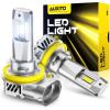 imageAUXITO H7 Bulb 600 Brighter 11 Mini Size No Adapter Needed 5 Min Quick Install No Flicker 99 Compatibility Pack of 2H11H8H9