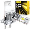 imageAUXITO H7 Light BulbsH7 Bulb No Adapter Required 1000 Brightness 6500K White NonPolarity Plug and Play Mini Size Fog Bulb of 2