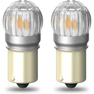 imageAUXITO 1157 LED Bulb Red Brake Light 2057 2357 7528 BAY15D Super Bright for Rear Brake Lights Tail Lights Pack of 2Amber Yellow