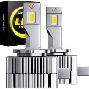 imageAUXITO D8S Bulbs 30000LM 6500K Cool White Direct Replacement D8S Light Bulbs with Cooling Fan Plug and Play CANbus Ready No Flicker Pack of 2D8S