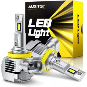 imageAUXITO H11 Bulbs 6500K White 1000 Brightness Super Bright H8 H9 Bulbs Plug N Play 60000Hrs Lifespan No Flicker 99 Compatibility Pack of 2H11