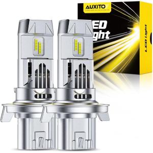 imageAUXITO H7 Bulb  600 Brighter Output 6500K Bright White Simple Plug ampamp Play 60000Hr Long Lifespan Pack of 29008H13