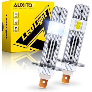 imageAUXITO H7 Bulb  600 Brighter Output 6500K Bright White Simple Plug ampamp Play 60000Hr Long Lifespan Pack of 2H1