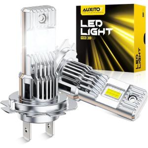 imageAUXITO H7 Light BulbsH7 Bulb No Adapter Required 1000 Brightness 6500K White NonPolarity Plug and Play Mini Size Fog Bulb of 2