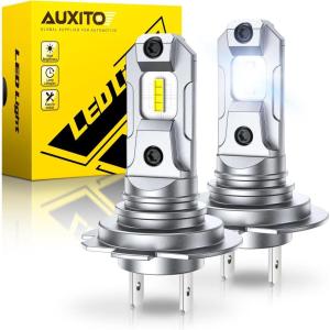 imageAUXITO H11 LED Bulb 48000LM 900 UltraBright 6500K White Light Plug and Play Long Lifespan No Flicker 99 Compatibility 2PCSH7