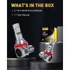 imageAUXITO H11 LED Bulbs 30000LM Per Set 6500K Xenon White Mini Size Wireless LED Light Bulbs Pack of 2