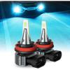imageAUXITO 2025 Upgraded H7 LED Light Bulb 500 Brightness 6500K White 11 Mini Size CSP LED Chips Fog Lamps Replacement Play and Plug Pack of 2Ice Blue