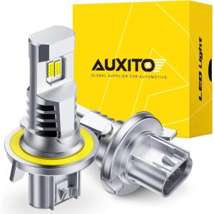imageAUXITO H1 LED Bulb 600 Brighter 11 Mini Size No Adapter Needed 5 Min Quick Install No Flicker 99 Compatibility Pack of 29008H13