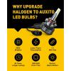 imageAUXITO 9005 Bulbs Mini Sized CanBus Ready 50000 Lumens 900 Brighter Beam Adjustable 9005 HB3 Light Bulb 6500K Xenon White Pack of 2