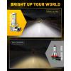 imageAUXITO H11 9005 LED Bulbs 900 Brighter HB3 H8 H9 Light Bulbs Plug N Play Long Lifespan No Flicker 99 Compatibility 4PCS9005H11