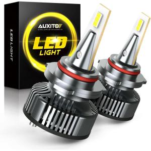 imageAUXITO 9005 Bulbs Mini Sized CanBus Ready 50000 Lumens 900 Brighter Beam Adjustable 9005 HB3 Light Bulb 6500K Xenon White Pack of 2