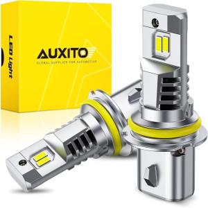 imageAUXITO 9005 HB3 LED Bulbs 50000LM UltraBright Plug N Play 50000Hrs Long Lifespan No Flicker 99 Compatibility Pack of 29007HB5