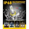 imageAUXITO  Bulbs 3 Super Bright WirelessH8H9 Fog Light Bulbs 6000K White Plug and Play Pack of 2