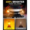 imageAUXITO 2025 Upgraded 7507 PY21W BAU15S LED Bulbs Amber Yellow 4000LM Extremely Bright with Fan for Turn Signal Light Bulbs 2641A 12496 7507AST No Hyper Flash LED Replacement Bulbs Pack of 27507BAU15S150