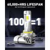 imageAUXITO 9005 H11 Bulbs 80000LM Brighter UltraBright Plug N Play Long Lifespan No Flicker 99 Compatibility 4PCS90059006