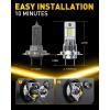 imageAUXITO 9005amp9006 LED HeadIight Bulbs Combo 11 Halogen Size 6500K Ultra Bright 1000 Brightness Plug and Play 60000 Hours Lifespan Pack of 4H7