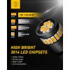 imageAUXITO 912 921 LED Reverse Light Bulbs 700 Ultra Bright T15 W16W 906 904 LED Backup Lights with 3030Chipsets CANBUS Ready Plug and Play with Cooling Fan for License Plate Light Pack of 2Amber Yellow