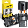 imageAUXITO CANBUS 1157 Switchback LED Bulbs 2357 2057 7528 BAY15D Dual Color AmberWhite Anti Hyper Flash Builtin Resistor Error Free Turn Signal Lights and DRLParking Lights Pack of 2Amber Yellow
