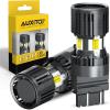 imageAUXITO CANBUS 1157 Switchback LED Bulbs 2357 2057 7528 BAY15D Dual Color AmberWhite Anti Hyper Flash Builtin Resistor Error Free Turn Signal Lights and DRLParking Lights Pack of 2White