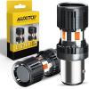 imageAUXITO CANBUS 1157 Switchback LED Bulbs 2357 2057 7528 BAY15D Dual Color AmberWhite Anti Hyper Flash Builtin Resistor Error Free Turn Signal Lights and DRLParking Lights Pack of 2Amber Yellow