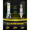 imageAUXITO H1 Bulbs 80000 Lumen Brightness 6500K Ultra White Precision 11 Mini Design Simple Plug Play Installation Stable Illumination 99 Vehicles Supported Pack of 2