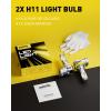 imageAUXITO H11 Bulbs 66000LM H8H9 Bulbs 6500K Cool White PlugNPlay Pack of 2H11H8H9