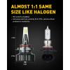 imageAUXITO H11 LED Bulbs 50000LM 900 Super Bright 60000 Hours Life Service 6500K Cool White 11 Mini Size Wireless H8 H9 Fog Light Halogen Replacement Plug amp Play Pack of 29005HB3