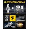 imageAUXITO H11 LED Bulbs 50000LM 900 Super Bright 60000 Hours Life Service 6500K Cool White 11 Mini Size Wireless H8 H9 Fog Light Halogen Replacement Plug amp Play Pack of 2H49003