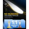 imageAUXITO H11 LED Fog Lights 1000 Brighter 6500K White 11 Mini Size No Adapter Needed 3 Min Quick Install No Flicker 99 Compatibility Pack of 2